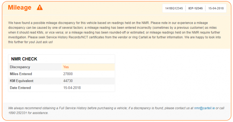Cartell.ie - Mileage Check